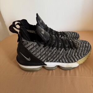 Nike LeBron XVI‎ 16 Oreo Black White Grey Basketball Shoes Mens Size 8.5